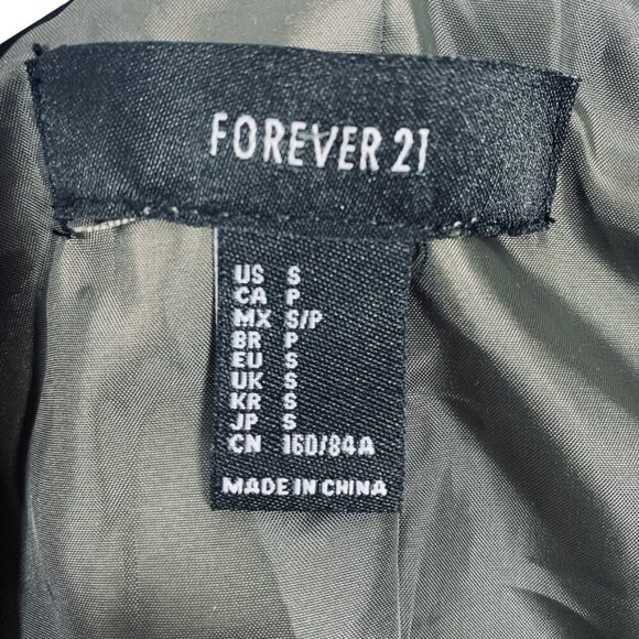 Forever 21 Distressed Faux Leather Olive Moto Jacket With Belt size small - Picture 11 of 16